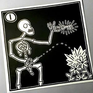 Keith Haring Pop Art Skeleton Print